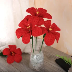 Crochet | Red | Trendy Stylish Handmade Crochet Flower Decor - Aesthetic Home Decor Piece | C3